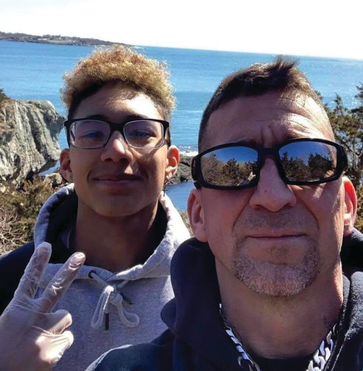 LOST: Dillon Viens, 16, a Johnston resident and student at William M. Davies Jr. Career and Technical High School, died following a shooting in a Cedar Street home on Feb. 12, 2022. Here he poses for a photo with his father David.